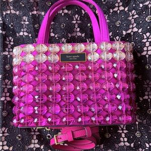 Kate Spade Sam Icon Candy Beaded Satin Small Tote Bag